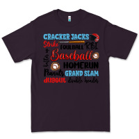 Plum baseball typography words Premium Tee - Artiststas