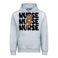Heather Grey nurse lightning bolt Urban Hoodie - MaliasSmallBusiness