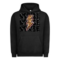 Pigment Black nurse lightning bolt Urban Hoodie - MaliasSmallBusiness