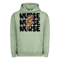 Pigment Oil Green nurse lightning bolt Urban Hoodie - MaliasSmallBusiness