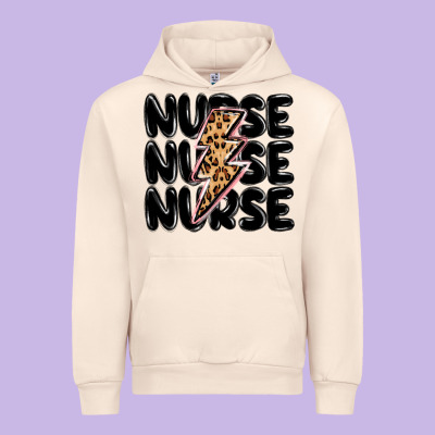 Nurse Lightning Bolt Urban Hoodie Designed By Maliassmallbusiness