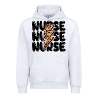 White nurse lightning bolt Urban Hoodie - MaliasSmallBusiness