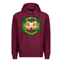 Burgundy cheers fckers Premium Hoodie - MaliasSmallBusiness
