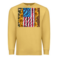 Antique Gold american realistic flag Premium Sweatshirt - AdoDesignShop