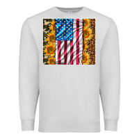 Dove Grey american realistic flag Premium Sweatshirt - AdoDesignShop