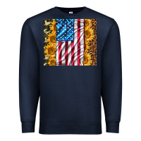 Navy american realistic flag Premium Sweatshirt - AdoDesignShop