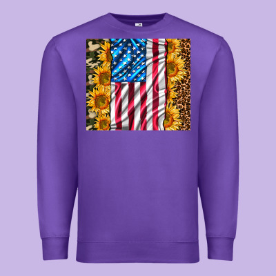 American Realistic Flag Premium Sweatshirt Designed By Adodesignshop