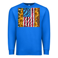 True Royal american realistic flag Premium Sweatshirt - AdoDesignShop