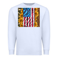 White american realistic flag Premium Sweatshirt - AdoDesignShop