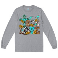 Heather Grey true love Long Sleeve Tee - texasbilliewilder