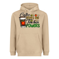 Mushroom coffee gives me teacher powers Heavyweight Hoodie - CowhideDigitalArt