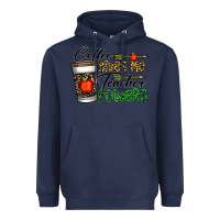 Navy coffee gives me teacher powers Heavyweight Hoodie - CowhideDigitalArt