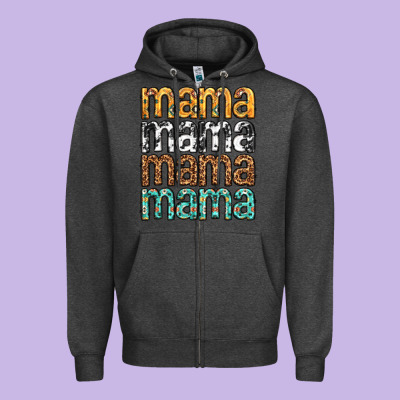 Mama Mama Mama Mama Mothers Day Zipper Hoodie Designed By Texasbilliewilder