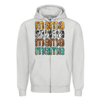 Dove Grey mama mama mama mama mothers day Zipper Hoodie - texasbilliewilder