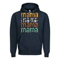 Navy mama mama mama mama mothers day Zipper Hoodie - texasbilliewilder