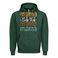 Sports Green mama mama mama mama mothers day Zipper Hoodie - texasbilliewilder