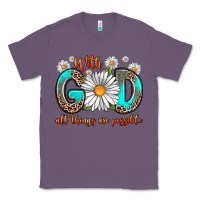Lavender with god all things are possible daisy Classic Tee - Zillion Design Studio