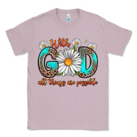 Lilac with god all things are possible daisy Classic Tee - Zillion Design Studio