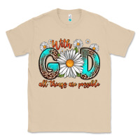 Mushroom with god all things are possible daisy Classic Tee - Zillion Design Studio