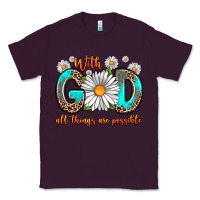 Plum with god all things are possible daisy Classic Tee - Zillion Design Studio