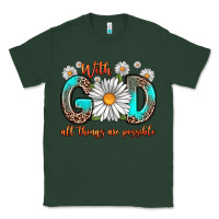Sports Green with god all things are possible daisy Classic Tee - Zillion Design Studio