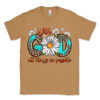 Toasted Coconut with god all things are possible daisy Classic Tee - Zillion Design Studio