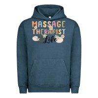 Pigment Midnight Navy massage therapist life Urban Hoodie - MaliasSmallBusiness