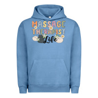 Pigment Pebble Blue massage therapist life Urban Hoodie - MaliasSmallBusiness