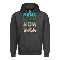 Charcoal Heather mama mommy mom bruh Zipper Hoodie - texasbilliewilder