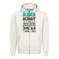 Oatmeal Heather mama mommy mom bruh Zipper Hoodie - texasbilliewilder