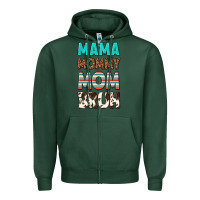 Sports Green mama mommy mom bruh Zipper Hoodie - texasbilliewilder