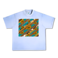 Grape Ice leopard cowhide  leather sunflowers Urban Heavy Tee - Artiststas