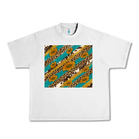 Leopard Cowhide  Leather Sunflowers Urban Heavy Tee | Teevron