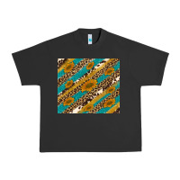 Pigment Black leopard cowhide  leather sunflowers Urban Heavy Tee - Artiststas