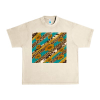 Sandshell leopard cowhide  leather sunflowers Urban Heavy Tee - Artiststas