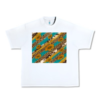 White leopard cowhide  leather sunflowers Urban Heavy Tee - Artiststas