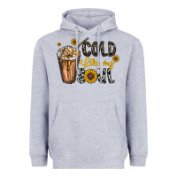 Heather Grey cold like my soul Heavyweight Hoodie - CowhideDigitalArt