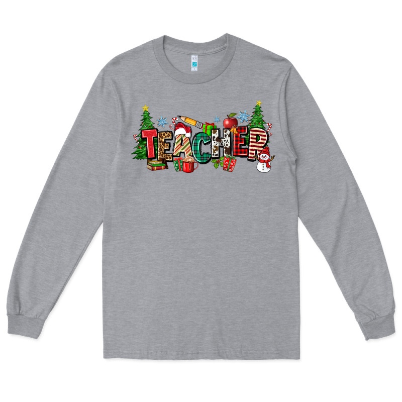 Christmas Teacher Long Sleeve Tee by Zillion Design Studio | Teevron