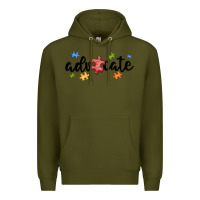 Army Green advocate autism Premium Hoodie - MaliasSmallBusiness