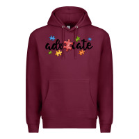 Burgundy advocate autism Premium Hoodie - MaliasSmallBusiness