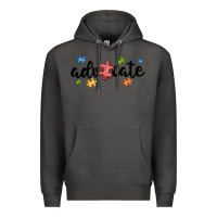Charcoal Heather advocate autism Premium Hoodie - MaliasSmallBusiness