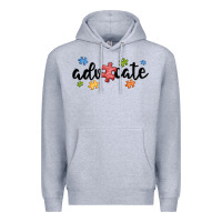 Heather Grey advocate autism Premium Hoodie - MaliasSmallBusiness