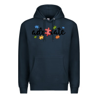 Navy advocate autism Premium Hoodie - MaliasSmallBusiness
