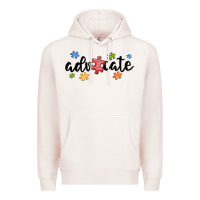 Pale Pink advocate autism Premium Hoodie - MaliasSmallBusiness