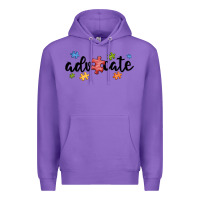 Purple advocate autism Premium Hoodie - MaliasSmallBusiness