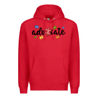 Red advocate autism Premium Hoodie - MaliasSmallBusiness