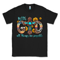 Black with god all things are possible cross Classic Tee - Zillion Design Studio
