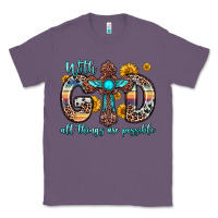 Lavender with god all things are possible cross Classic Tee - Zillion Design Studio