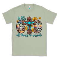 Matcha with god all things are possible cross Classic Tee - Zillion Design Studio