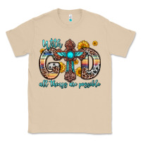 Mushroom with god all things are possible cross Classic Tee - Zillion Design Studio